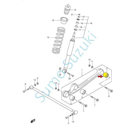 Suzuki Samurai szilent Predný és Zadný lengőkarba Pružina pre tlmičshoz (egyedülálló) 46213-65D01  46213-76J00