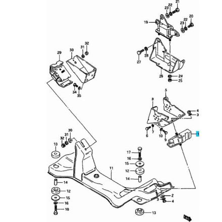 Maruti Silentblok motora Predný 11610-84000