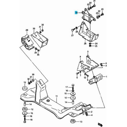 Maruti váltótartó Pneumatikabak 11620-84151