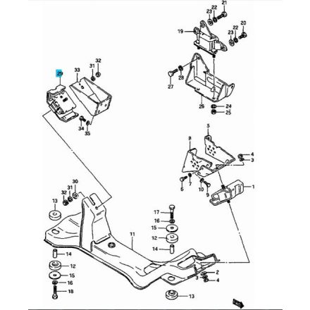 Maruti Silentblok motora Zadný 11710-84300