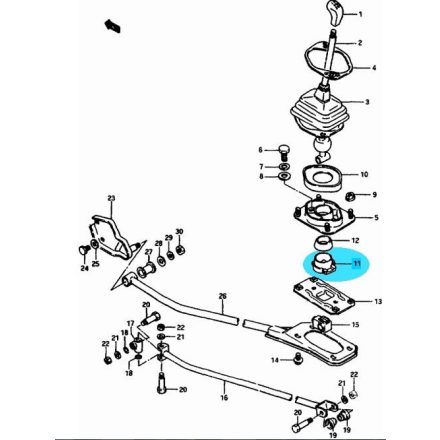 Maruti Prevodovka váltó kar fészek, Dolný 28115-78141