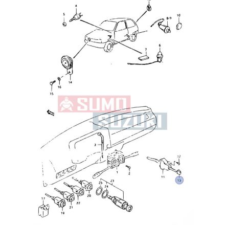 Suzuki Maruti Fűtéskapcsoló gomb