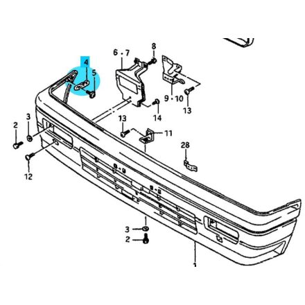 Maruti Predný Nárazník rögzítő, Bočný 71712-84000