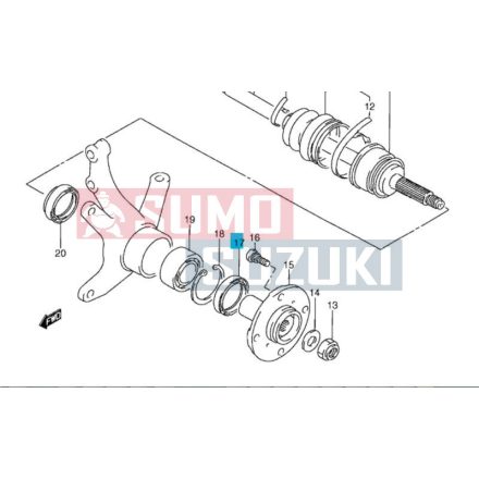 Suzuki Swift 1,0-1,3 kerékcsapágy külső szimmering 09283-53001