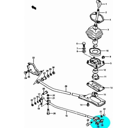 Maruti Prevodovka váltó kar persely 09305-08015