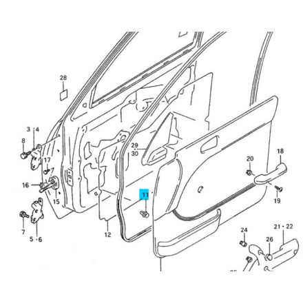 Suzuki ajtó kárpit patent, Biely 09409-08320