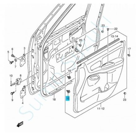 Suzuki ajtó kárpit patent, Biely 09409-08320