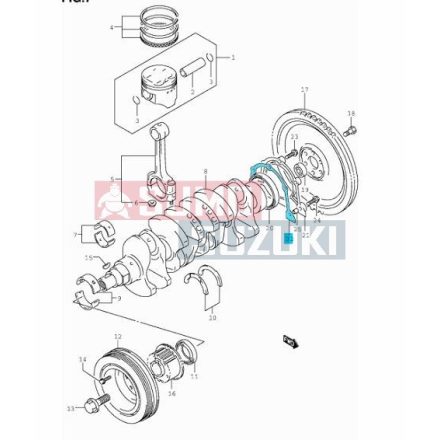 Suzuki Swift 1990-2003, Wagon R benzines Zadný szimering ház tömítés 11349-60A01