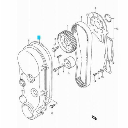 Suzuki Alto 1,1 vezérmű fedél tömítés 11396M79G60