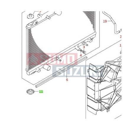 Suzuki Vitara guma chladiča 17878-54LA0-E