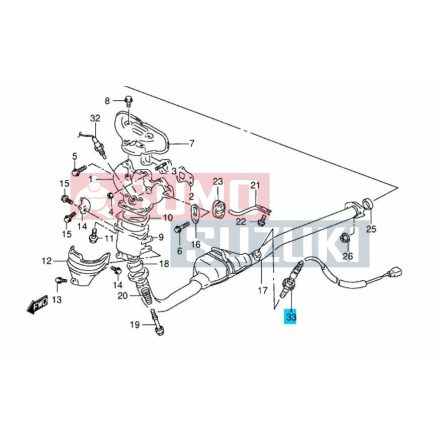 Suzuki Swift 1,0 Dolný lambdaszonda (4 vezetékes) 18213-50G10 / 50G11