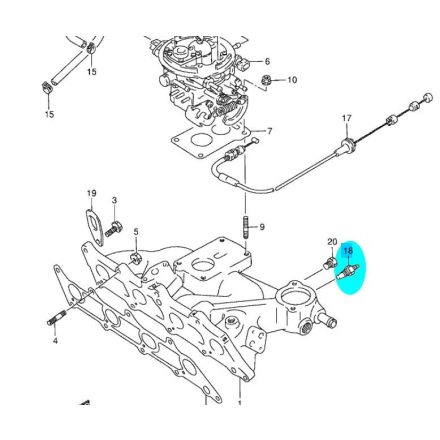 Suzuki Vitara 1,6 hőpatron hőgomba vízhőfok Senzor/Snímač 34850-82012, 34850-50A00