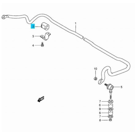 Suzuki Swift Sedan Štabilizátor Pneumatika szilent persely 42431-70C00