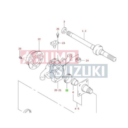 Suzuki Jimny Náboj kola, otoč szimering gyári 43446-82CB0-E