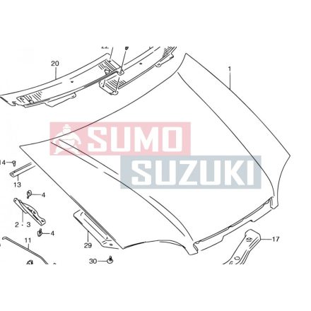 Suzuki Swift 1997-2003 Kapota 57300-80EA0