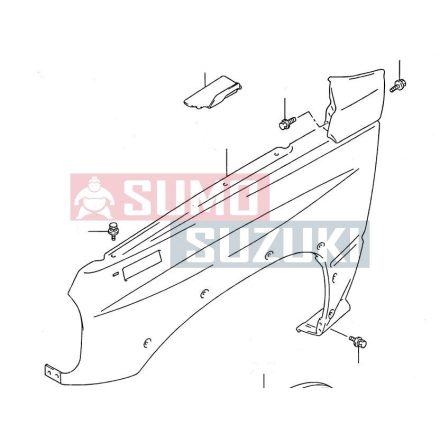 Suzuki Vitara 88-99 Blatník Lavý Predný gyári eredeti 58800-77E10 58800-77811