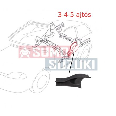 Suzuki Swift 90-03 Lavý Zadný hossztartó rugótányér fölött 62300-60B00