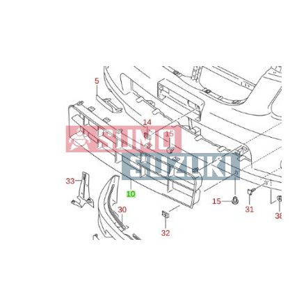 Suzuki Ignis Nárazník rács (gyári) 71721-86G00-E