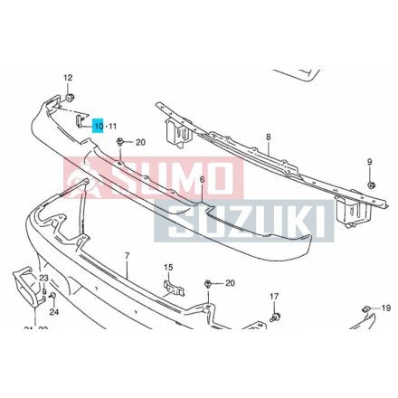 Suzuki Swift 1990-2003 Predný Nárazník Pravý Bočný rögzítő tartó 71731-60B00