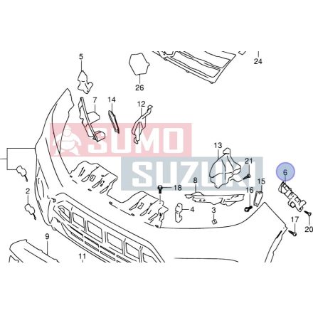 Suzuki Vitara 2015-> Držiak nárazníka Lavý Predný Plast