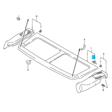 Suzuki Swift 1997-2003 kalaptartó zsanér fül 87412-80E00