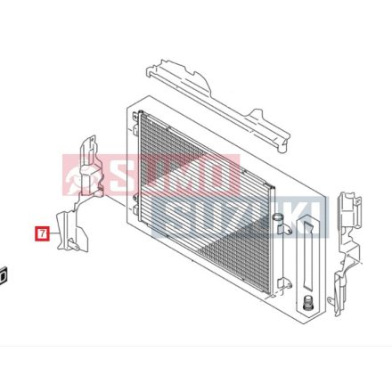 Suzuki S-Cross Pravý Bočné plast Chladiča klimatizácie 95343-64R00